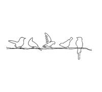 Kanylavy 1 PCS Bird Metal Wall On Wire Art Bird Pendant Black Metal Wire Bird Wall Hanger