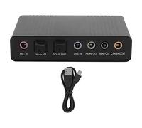 Kanylavy 1Set External Sound Card Digital Playback Digital Recording Mode Computer External Sound Card Audio Adapter for Karaoke ABS
