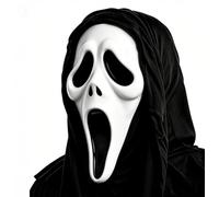 KANYUNCD Halloween Scream Mask, Ghost Mask,Scary Full Face Mask for Adults/Teens Cosplay Haunted Houses, Halloween Party Cosplay
