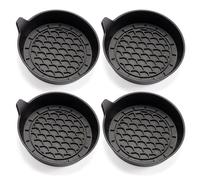 Kanzith 4 PCS Silicone Car Coasters, Universal Car Cup Holder Coaster