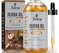 Kanzy Jojoba Oil 120ml Cold Pressed for Hair, Nails, Eyelash & Eyebrow Growth - Vegan & Cruelty Free for Skin, Face & Body as Carrier, Massage Oil