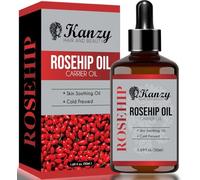 Kanzy Rosehip Oil for Face 50ml Rosehip Oil Cold Pressed Rose Hip Oil for Face 100% Pure Vegan Cruelty Free for Skin, Hair, Nails, and Body for Nourishment, Dryness, Fine lines and Scars