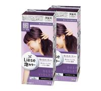 Kao Liese Prettia Creamy Bubble Foaming Permanent Colour Hair Dye Kit - Deep Violet (Twin Pack)