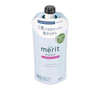 Kao Merit Rinse-In Shampoo Refill Pouch - 2-in-1 Shampoo with Conditioning Agents, Mildly Acidic, Natural Floral Scent, 320ml, Made in Japan