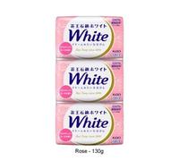 Kao - White Body Soap Rose - 130g × 3