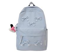 KAOBIO 2025 Trendy Cute Bowknot Backpack for Women Laptop Daypack Y2k Preppy Aesthetic Backpack Kawaii Coquette Backpack, Blue