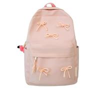 KAOBIO 2025 Trendy Cute Bowknot Backpack for Women Laptop Daypack Y2k Preppy Aesthetic Backpack Kawaii Coquette Backpack, Pink