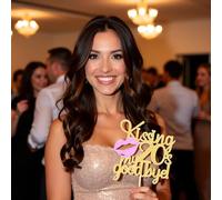 KaoenlaKissing My 20's Goodbye Cake Topper, Cake Topper Decorations for 20th Birthday 20 Anniversary Cheers to 20 Years Theme PicksGold) (20th)