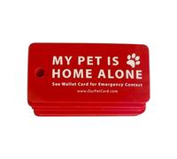 Kaohxzklcn Pet Home Alone Alert Key Keychain - Red Acrylic Rectangular Keychain - 1 Count - Perfect for Various Scenarios - Pet Accessories