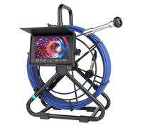 KAOLALI 30M Pipe Camera, 4.3 Inch Endoscope with HD 1080P Camera, 6 LED Lights, IP68 Waterproof, Blue, 32GB SD Card, 5000mAh Battery