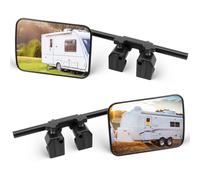 KAOLALI Car Towing Mirrors, Universal Clip Wing Mirror Extensions for Towing, Adjustable Caravan Mirrors, for for RV Cars Trailer Van SUV Trucks (1 Pair)