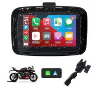 KAOLALI Motorcycle Wireless GPS Portable Carplay 5" Touch Screen IPX7 Waterproof Car Stereo GPS Navigation with Siri/Google Assistant for Motorbike