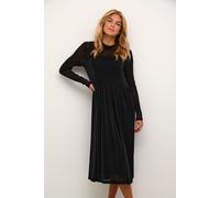 Kaolga Mesh Glitter Midi Dress Plain Kaffe Black S