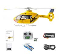 Kaoliscious GPS RC Helicopters for Adults, FLYWING EC135 470-Class 2.4G 6CH Remote Control Simulation 3D Stunt Helicopter Model with H1 Flight Controller, Military RC Aircraft Outdoor