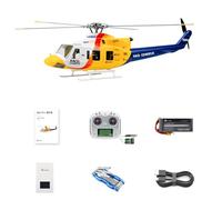 Kaoliscious GPS Remote Control Helicopter for Adult FLYWING BELL-412 470-Class 2.4G 6CH Detachable Propellers Scale RC Military Helicopter with 3D Flight - RTF Version