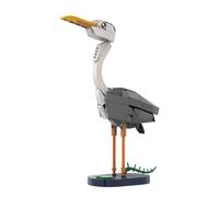 Kaoliscious Heron Animal Building Blocks MOC Bird Bricks Kit for Adults to Build with Base, Modular Animal Blocks Home and Office Desk Décor, Valentine's Day Gifts - 139 Pieces