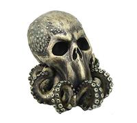 Kaome Cthulhu Skull Collectible Figurine Antique Bronze Finish 6 Inch Tall L