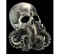 Kaome Cthulhu Skull Collectible Figurine Antique Bronze Finish 6 Inch Tall L