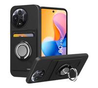 Kaotengwo for TCL 60R Phone Case with Card Holder & 360° Rotatable Ring Holder Kickstand/Stand case for TCL 60R Cover - Black