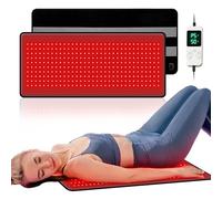 Kaoudt 2025 New Portable Red Light Therapy Mat for Body Pain Relief, 29.3" x 13" Medical-Grade TPU, 330LEDs Dual Wavelength Near Infrared Red Light Pad for Face and Body