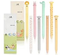 KAOVCXR Animals Erasable Pens,8pcs Erasable Gel Pens with Thermosensitive Erase Ink, Range of ink colours & barrel designs, 0.5mm Tip Blue Core,School Stationery Supplies - C