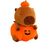 KAOVCXR Capybara Plush Toy, Cute Capybara Stuffed Animals Pillow Kawaii Halloween Capibara Pumpkin Plush Christmas Birthday Couch Office Decor Hug Doll Gift for Holiday Surprise Kids Boys Girls