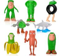 KAOVCXR Sahur Figure Toy, 8PCS 3D Printed Italian Brainrot Animals Tralalero Tralala Collection Figure Funny Desk Decor Gift for Boys Girls Adults