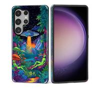 Kapadiy Case for Samsung Galaxy S26 Ultra Case,Alien Spaceship Plants Design - Hybrid Dual Protection Silicone + Hard PC Shockproof Full Body Cover, Protective Case for Men Women