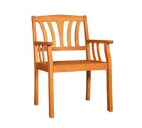 Samuel Alexander Kapalua Outdoor Wooden Garden Slatted Dining Chair, Brown