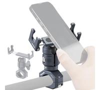 KAPARNER Motorcycle Phone Holder Kit, Adjustable Single Socket Arm with Handlebar Clamp Mount U-Bolt Base, Installed on 0.87-1.26" Diameter Rail Round Rod (KPS-08)