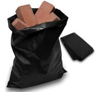 KAPCO 200 x 80L Rubble Bags Heavy Duty Large | Strong Black Rubble Sacks - 400 Guage (100 Micron) | 30KG+ Load | 20” x 30” Builders Refuse Bags for Garden, Construction, DIY, Home - Tear Resistant