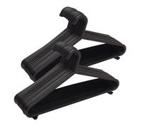 KAPCO Black Plastic Clothes Hangers - 50 Pack Strong Adult Coat Hangers for