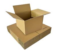 KAPCO Small Cardboard Boxes 8x6x4” | Pack of 40 Strong Single Wall Brown Postal Shipping Boxes | Recycled Packaging for Small Parcel Delivery, Gift Box, Moving, Storage, Mailing, Business & Posting