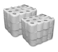 KAPCO Toilet Rolls Bulk Buy 72 Pack - Soft 2 Ply White Tissue Paper | Embossed, Gentle, Recyclable Sheets for Home, Office, Commercial, Travel | Sustainable Loo Roll Multipack | Value Bathroom Supply