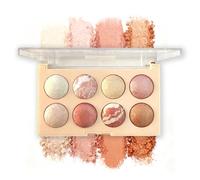 K'APEINE 8 Colors Baked Powder Palette, Pink Gold Brown Face Highlighter Eyeshadow Blush Contour Makeup Palette All Face Baked Makeup Kit Blendable Highlighter for Women Daily, Parties,Festivals-02#