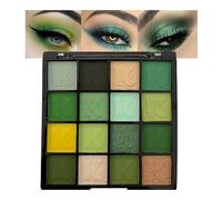 K'APEINE Green Eyeshadow Palette, 16 Colors Matte Glitter Eye Shadow Palette Pigmented Eye Makeup Palette Goth Eyeshade Kit for Rave Parties, Music Festival, Performance, Costume and Halloween