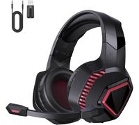 KAPEYDESI 2.4Ghz USB Gaming Headphones for PS5,PS4, PC, Switch, Headset with Microphone Noise Cancelling, Bluetooth 5.2, 3D Surround Sound, 3.5mm Wired Mode for Xbox Series