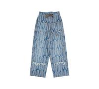 KAPITAL Magpie feather-graphic baggy jeans - Blue 2-3