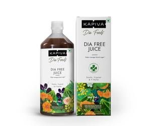 Kapiva Dia Free Juice, 1L | for Holistic Diabetes Care | Amla, Karela, Jamun, Guduchi & 7 Ayurvedic Herbs