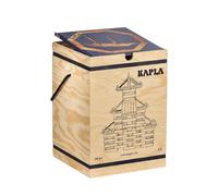 KAPLA Wooden Plates in Wooden Box with Carry Handles and Blue Art Book, 280 Pieces