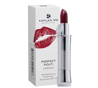 KAPLAN MD Perfect Pout SPF Lipstick - Anti-Ageing Wine Red Lipstick with SPF 30, Hyaluronic Acid & Maxi-Lip Peptides - Moisturising Colour for Dry Lips - Non-Sticky Cruelty-Free - RODEO