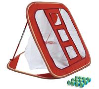 Kapler Golf Net Chipping Practice - 3 Target Accuracy Training Aids with Ground Nails for Garden Backyard Indoor Pop Up Portable 28x26x22 Inch