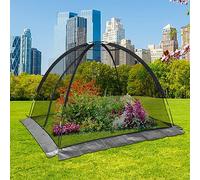 Kapler Pond Garden Cover 12x9 FT Garden Net Dome Pond Covers for Outdoor Ponds with Zipper and Stakes, Pond Cover for Fish Shade Leaves, Nylon Mesh Protection Pond Netting Tent for Garden Yard Pool
