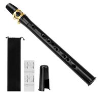 Kapmore 8-hole Pocket Saxophone Kit - C Key Mini Saxophone, Woodwind Instrument for Beginners, ABS Practice Alto Sax with Mouthpiece, Reed, Lid, Fingering Chart, Carrying Bag