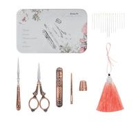 Kapmore Vintage Embroidery Scissors Set - Portable Metal DIY Handcraft Tools Sewing Kit