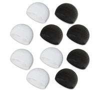 Kapobia Kufi Hats for Men, Muslim Clothes for Men,%100 Breathable Skull Beanie, Crochet Cap, Handicraft Taqiyah, Cufi, Kufe, White - Black, One size