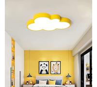 KAPOHU Kids LED Ceiling Lights with Remote Control, 3 Color Adjustable Temperature, Cloud LED Ceiling Light, 24 W, for Kids Room [Energy Efficiency Class A +] (Color : Yellow)