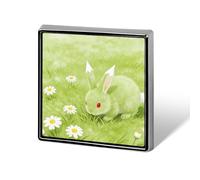 Kapok Light Green Aluminum Alloy Square Lapel Badge Kapok Light Green Premium Smooth Metal Brooch Lapel Pin Fashion Accessory Pin for Daily Wear Gift