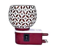 Kapoor Dani Electrical Camphor Diffuser Glass with On/Off Switch to Toggle Between Burner and Lamp (Yellow Kapurdani) by Trv