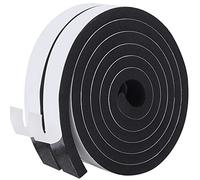 KAPOOSY Weather Stripping Door Seal, 20mm W X 10mm T Adhesive Foam Tape, Window Door Draught Excluder Air Conditioner Gasket Foam Tape, Total Length 4M (2 Rolls)